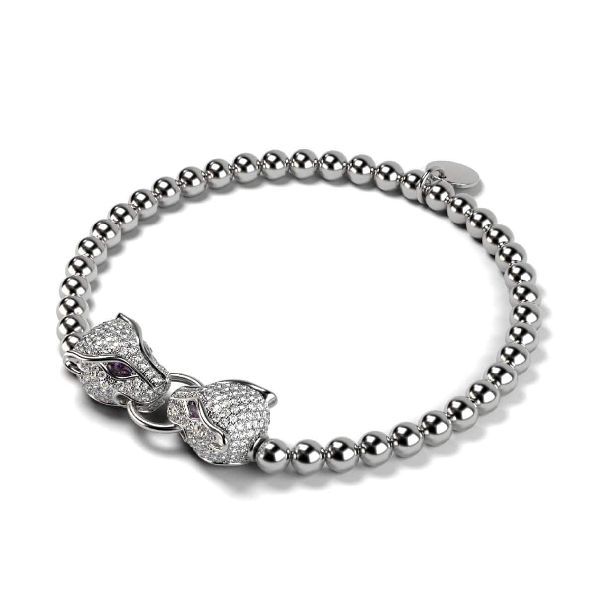 Panthera von Keysi Sayago | 18 Karat Weißgold | Zirkonia-Kristallarmband